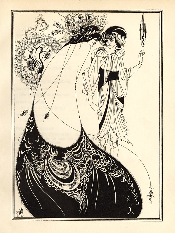 A saia Pavão - Audrey Beardsley (xilogravura, 1893).JPG